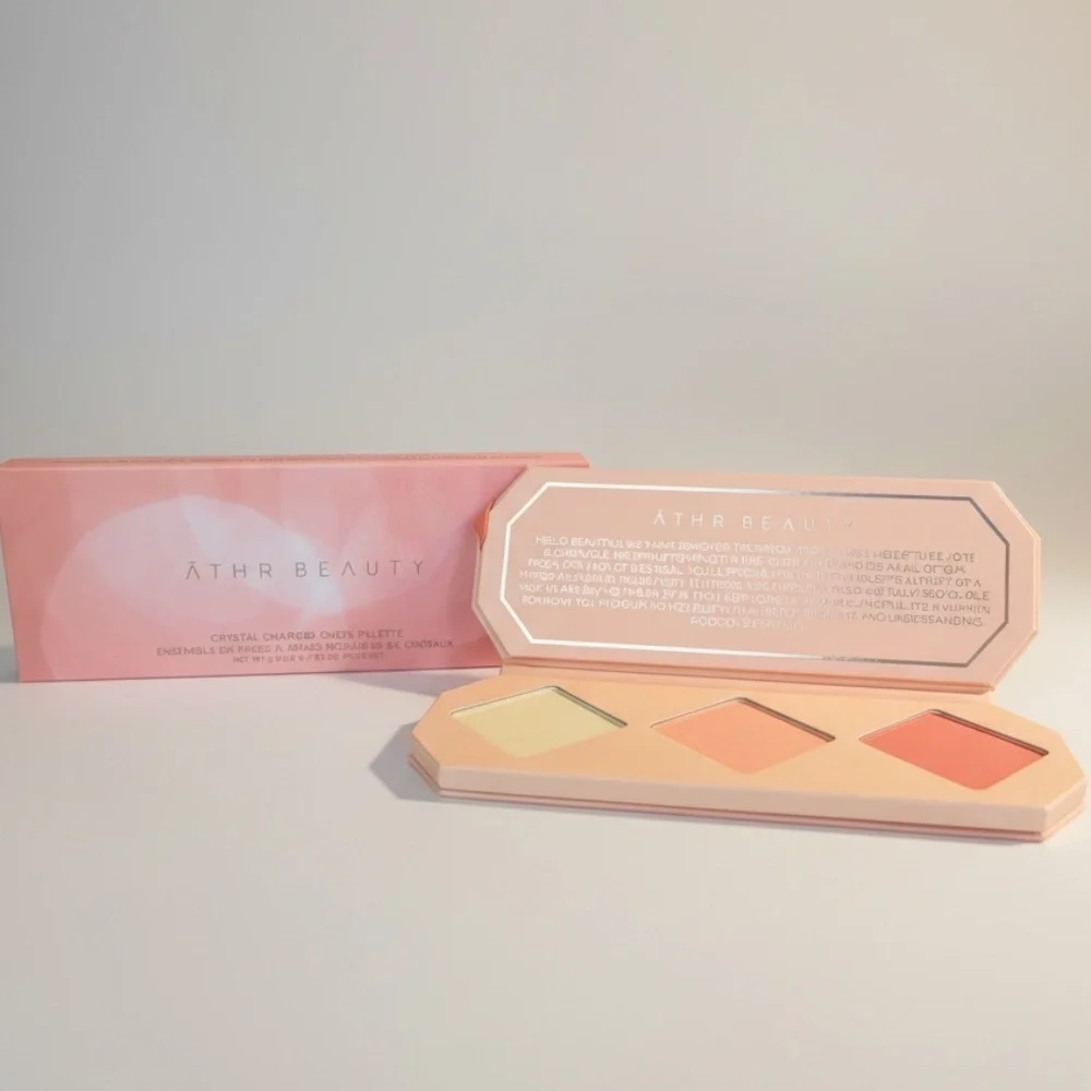ATHR Beauty Crystal Charged Cheek Palette Amber NIB Makeup Blush Highlighter Y2K